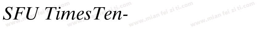 SFU TimesTen字体转换